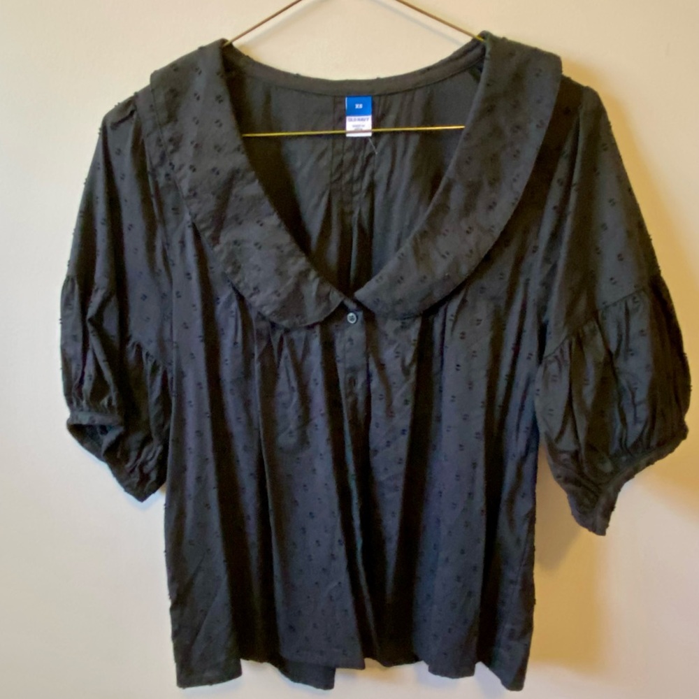 Old Navy Black Eyelet Women's Top